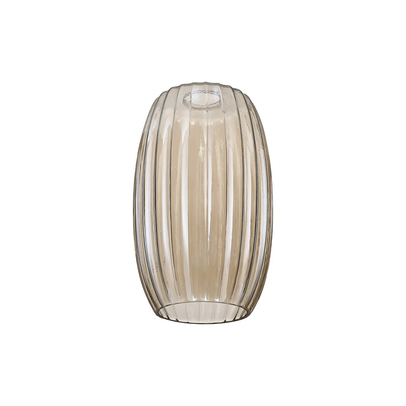 Load image into Gallery viewer, C-Lighting Budapest 180mm x 290mm Champagne Ribbed Tubular Glass Shade  - 57210
