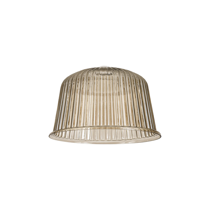 C-Lighting Budapest 280mm x 175mm Champagne Ribbed Dome Glass Shade - 61616