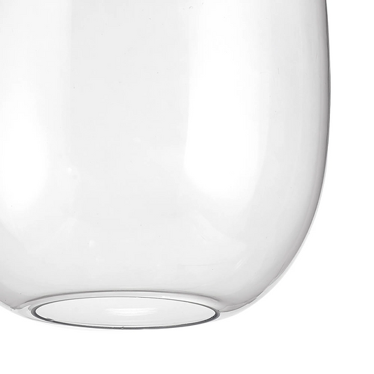 C-Lighting Budapest 200mm x 300mm Clear Slim Curved Trapezium Glass Shade - 61634