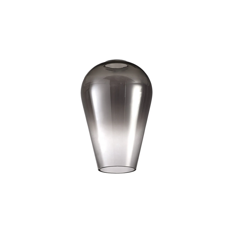 Load image into Gallery viewer, C-Lighting Chisel 14x21cm Pear Shaped Smoke/Clear Glass - 59944
