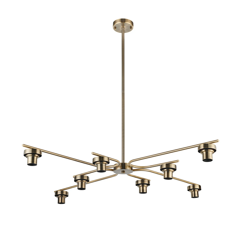 Load image into Gallery viewer, C-Lighting Budapest Antique Brass 8 Light E27 Fixed Linear Pendant (FRAME ONLY), Suitable For A Vast Selection Of Glass Shades - 61650
