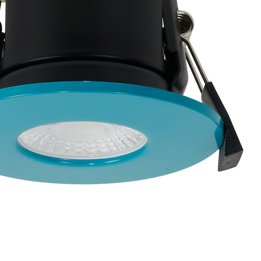 C-Lighting Vauxhall 8W Dimmable CCT LED Fire Rated Downlight Bright Teal Fascia IP65 - 61714