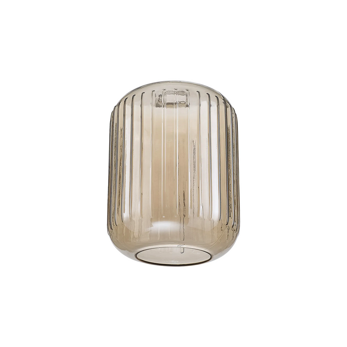 C-Lighting Budapest 200mm x 255mm Champagne Ribbed Cylinder Glass Shade  - 58247