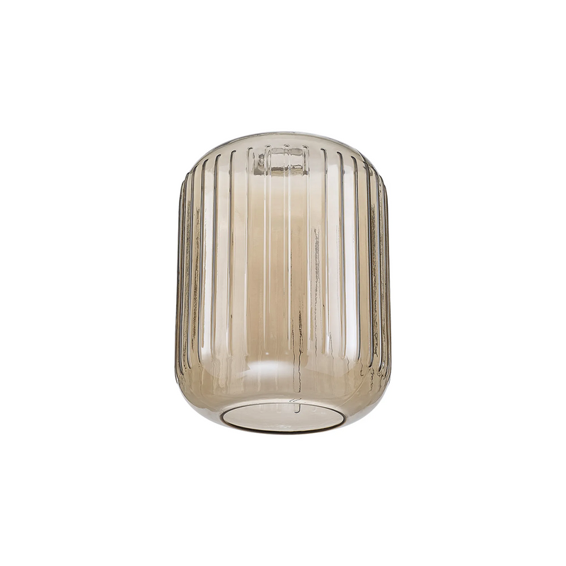 Load image into Gallery viewer, C-Lighting Budapest 200mm x 255mm Champagne Ribbed Cylinder Glass Shade  - 58247
