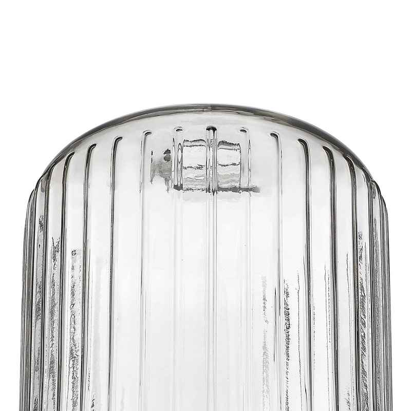 Load image into Gallery viewer, C-Lighting Budapest 200mm x 255mm Clear Ribbed Cylinder Glass Shade  - 58245
