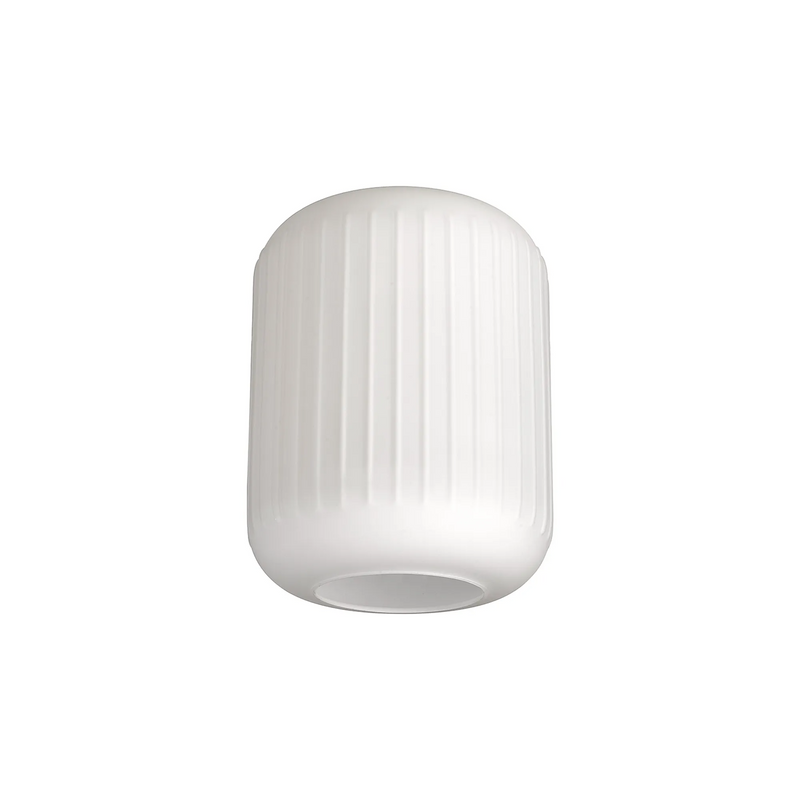 Load image into Gallery viewer, C-Lighting Budapest 200mm x 255mm Opal Ribbed Cylinder Glass Shade  - 58249
