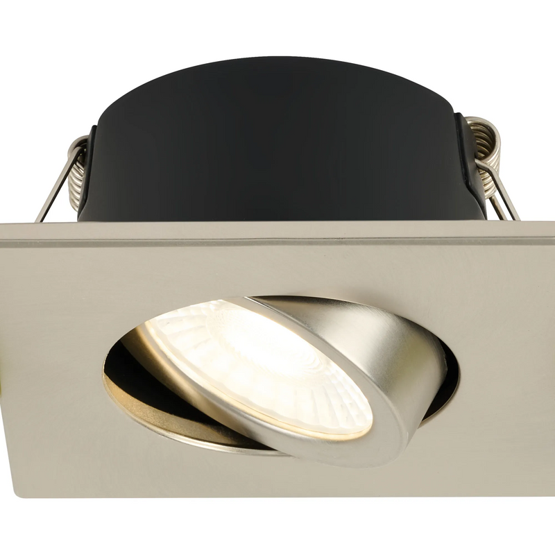 Load image into Gallery viewer, C-Lighting Molly 4/6/8W, Triac Dimmable 4CCT LED Fire Rated Downlight, Satin Nickel Square Tilt - 72992
