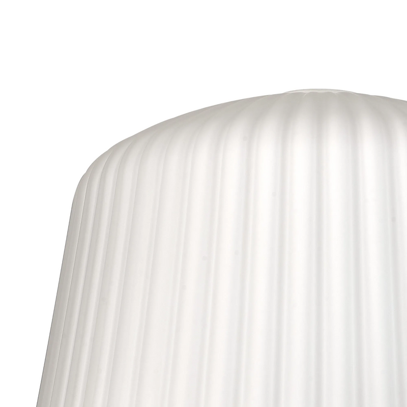 Load image into Gallery viewer, C-Lighting Budapest 280mm x 175mm Opal Ribbed Dome Glass Shade - 61612
