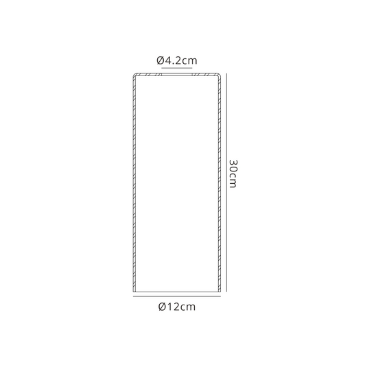 C-Lighting Budapest 120mm x 300mm Smoke Plated Cylinder Glass Shade - 61980