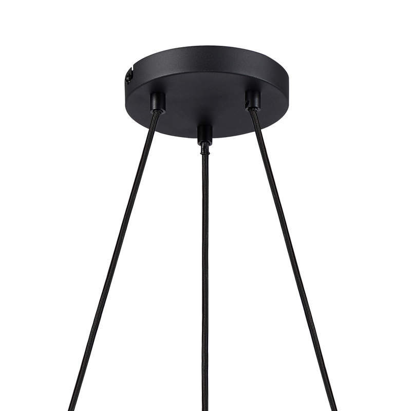 Load image into Gallery viewer, C-Lighting Hektor Ring Pendant With 16cm x 14cm Shade, 3 Light E27, Sand Black/Brown/Copper Metal Shade - 60905
