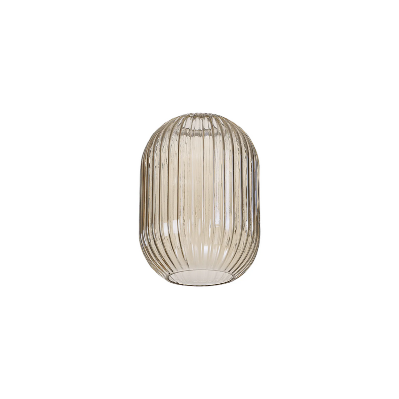 Load image into Gallery viewer, C-Lighting Chisel 14x19.7cm Almond Ribbed Glass, Champagne - 57234
