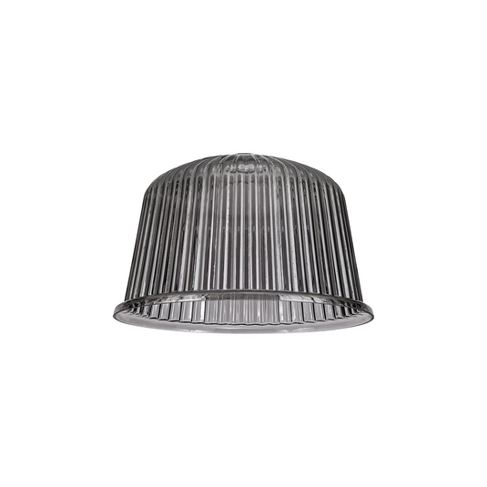 C-Lighting Budapest 280mm x 175mm Smoke Plate Ribbed Dome Glass Shade - 61618