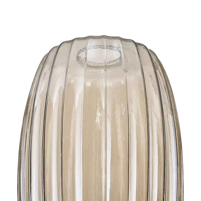 Load image into Gallery viewer, C-Lighting Budapest 180mm x 290mm Champagne Ribbed Tubular Glass Shade  - 57210
