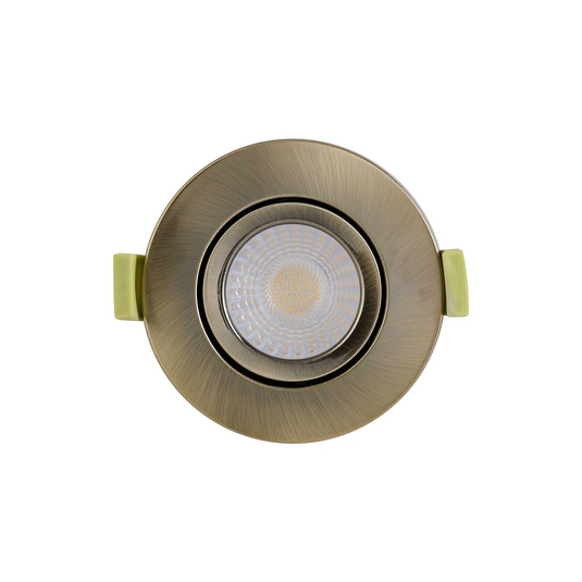 C-Lighting Molly 4/6/8W, Triac Dimmable 4CCT LED Fire Rated Downlight, Antique Brass Round Adjustable - 72979
