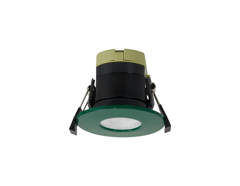 Load image into Gallery viewer, C-Lighting Vauxhall 8W Dimmable CCT LED Fire Rated Downlight Dark Green Fascia IP65 - 61720
