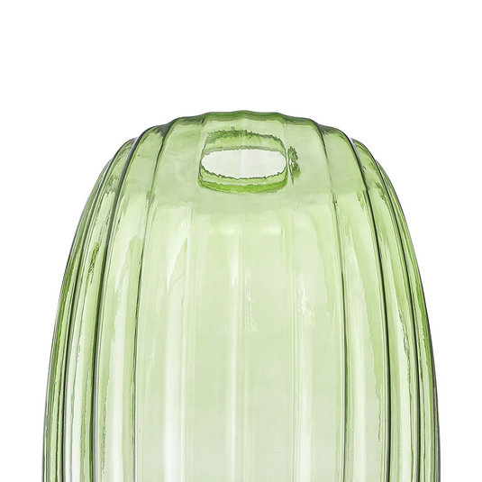 C-Lighting Budapest 180mm x 290mm Green Ribbed Tubular Glass Shade  - 57212