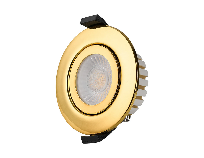 Load image into Gallery viewer, C-Lighting Francisco , Triac Dimmable CCT LED Fire Rated Adjustable Downlight, Brass, Cut Out: 70mm, 700lm, 60°, DRIVER INC., IP65 - 61550
