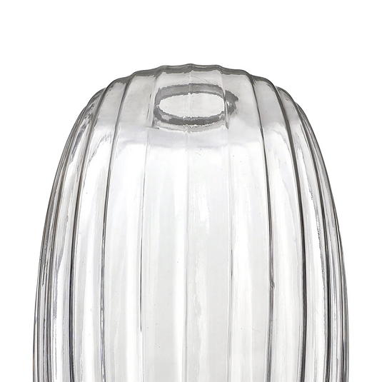 C-Lighting Budapest 180mm x 290mm Clear Ribbed Tubular Glass Shade  - 57211