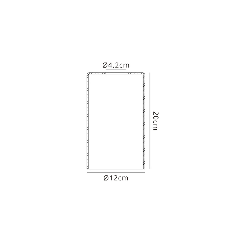 Load image into Gallery viewer, C-Lighting Budapest 120mm x 200mm Smoke Plated Cylinder Glass Shade - 61976
