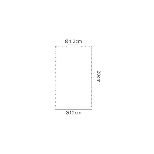 C-Lighting Budapest 120mm x 200mm Smoke Plated Cylinder Glass Shade - 61976