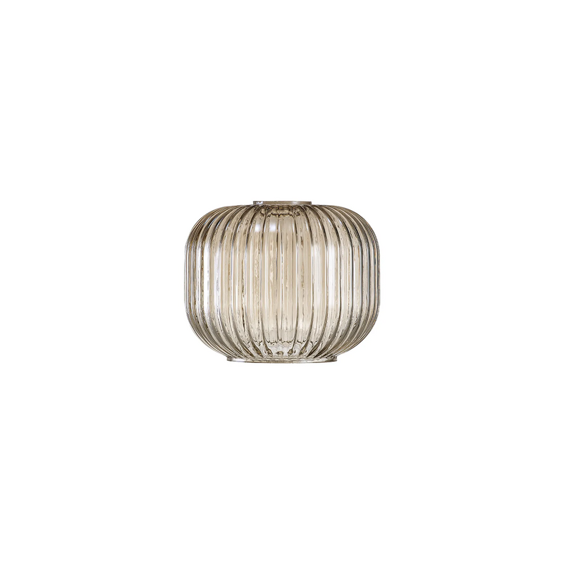 Load image into Gallery viewer, C-Lighting Chisel 16x13cm Pumpkin Shaped Ribbed Glass, Champagne - 57242
