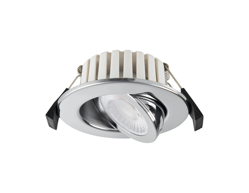 Load image into Gallery viewer, C-Lighting Francisco , Triac Dimmable CCT LED Fire Rated Adjustable Downlight, Chrome, Cut Out: 70mm, 700lm, 60°, DRIVER INC., IP65 - 61549
