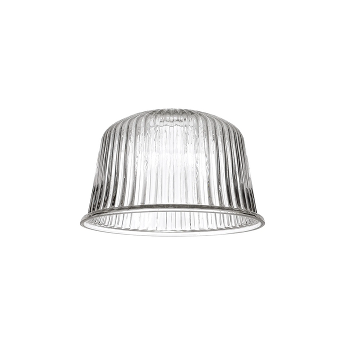 C-Lighting Budapest 280mm x 175mm Clear Ribbed Dome Glass Shade - 61614