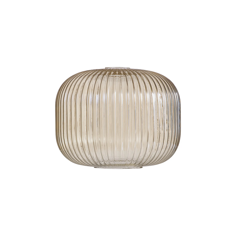 Load image into Gallery viewer, C-Lighting Chisel 25cm Pumpkin Shaped Ribbed Glass, Champagne - 57228
