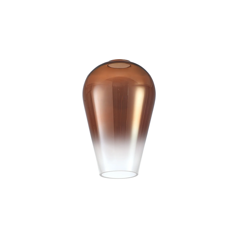 Load image into Gallery viewer, C-Lighting Chisel 14x21cm Pear Shaped Copper/Clear Glass - 59942
