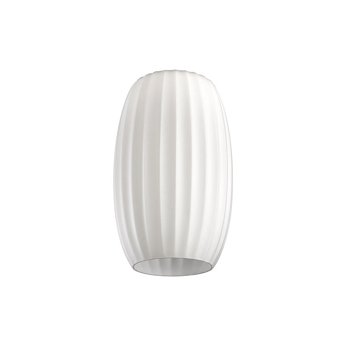 C-Lighting Budapest 180mm x 290mm Opal Ribbed Tubular Glass Shade  - 57209