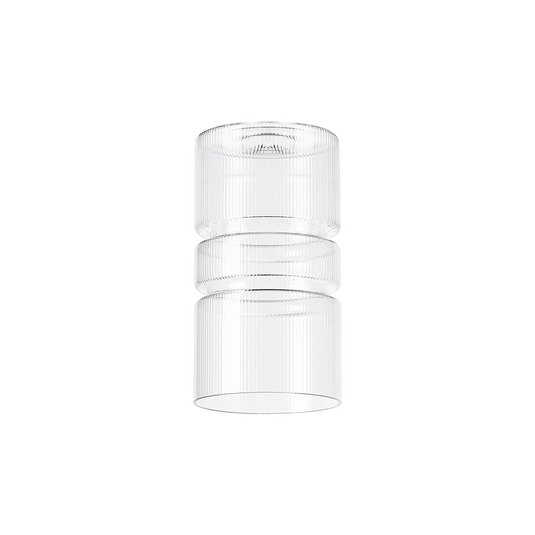 C-Lighting Budapest 120mm x 200mm Clear Ribbed Sculptured Cylinder Glass -