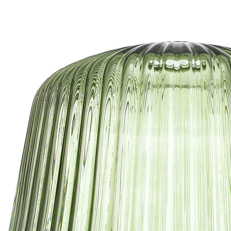 Load image into Gallery viewer, C-Lighting Budapest 280mm x 175mm Green Ribbed Dome Glass Shade - 61617
