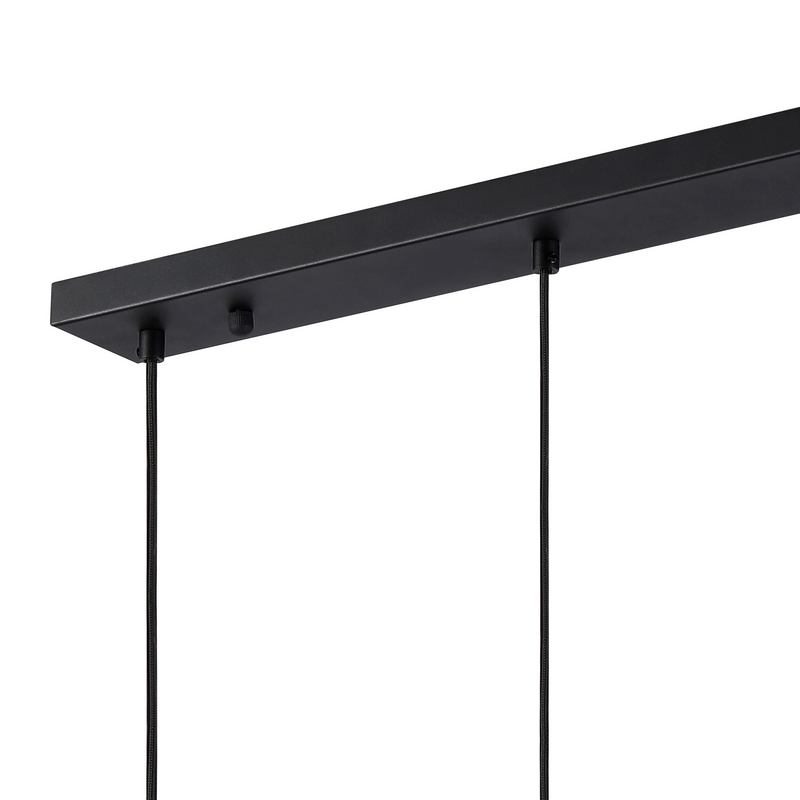 Load image into Gallery viewer, C-Lighting Hektor Linear Pendant With 16cm x 14cm Shade, 3 Light E27, Sand Black/Brown/Copper Metal Shade - 60875
