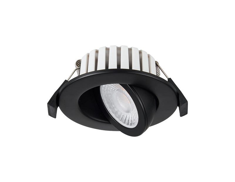 Load image into Gallery viewer, C-Lighting Francisco , Triac Dimmable CCT LED Fire Rated Adjustable Downlight, Matt Black, Cut Out: 70mm, 700lm, 60°, DRIVER INC., IP65 - 61552
