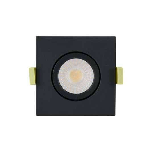 C-Lighting Molly 4/6/8W, Triac Dimmable 4CCT LED Fire Rated Downlight, Black Square Tilt - 72990