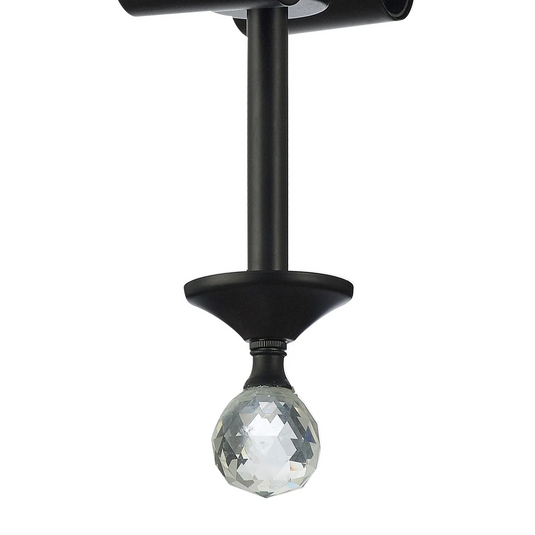 C-Lighting Nash 16.8cm Semi Flush Ceiling Light (FRAME ONLY), 2 x E27, Matt Black - 42468