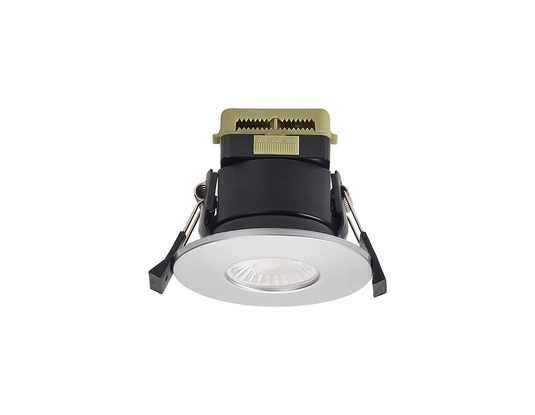 C-Lighting Vauxhall 8W Dimmable CCT LED Fire Rated Downlight Platinum Silver Fascia IP65 - 61015