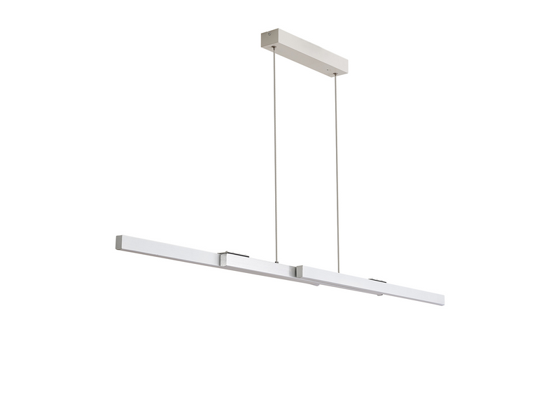 Load image into Gallery viewer, C-Lighting Hayling Expandable Linear Pendant , 40W LED, Remote Control CCT Tuneable White 3000K-6000K, 2200lm, Sand White/Aluminium, 3yrs Warranty - 60738
