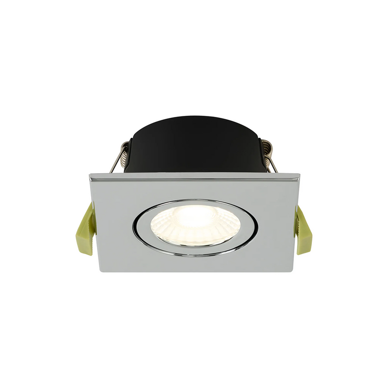 Load image into Gallery viewer, C-Lighting Molly 4/6/8W, Triac Dimmable 4CCT LED Fire Rated Downlight, Chrome Square Tilt - 72993
