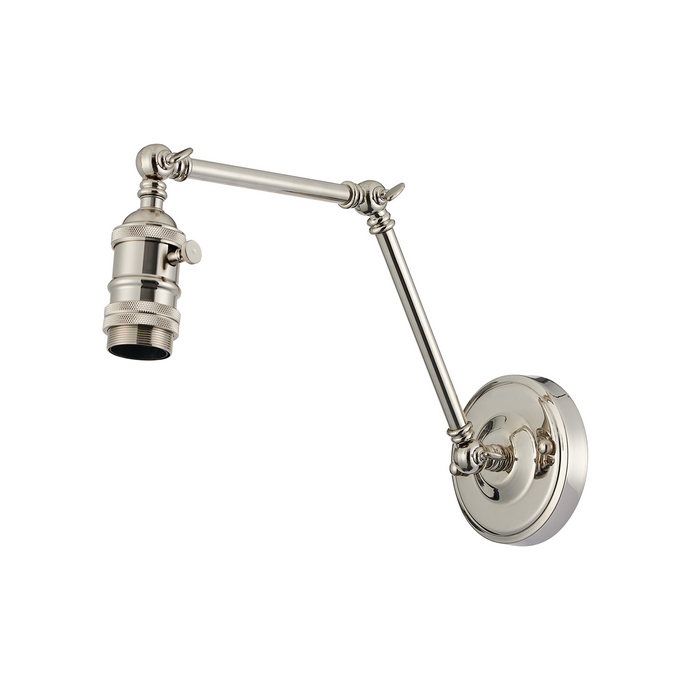 C-Lighting Ariel Adjustable Wall Lamp, 1 x E27, Polished Nickel - 60763