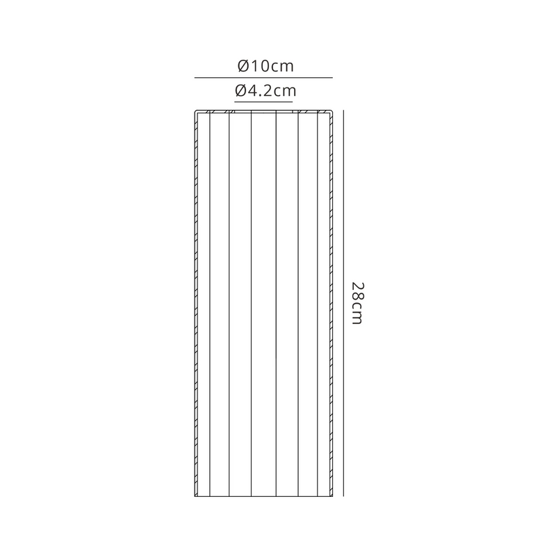 Load image into Gallery viewer, C-Lighting Budapest 10mm x 280mm Clear Ribbed Slim Tube Glass -
