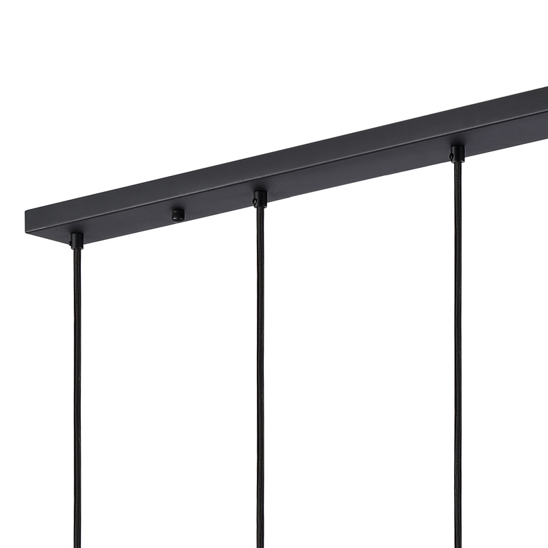 Load image into Gallery viewer, C-Lighting Hektor Linear Pendant With 16cm x 14cm Shade, 5 Light E27, Sand Black/Brown/Copper Metal Shade - 60881

