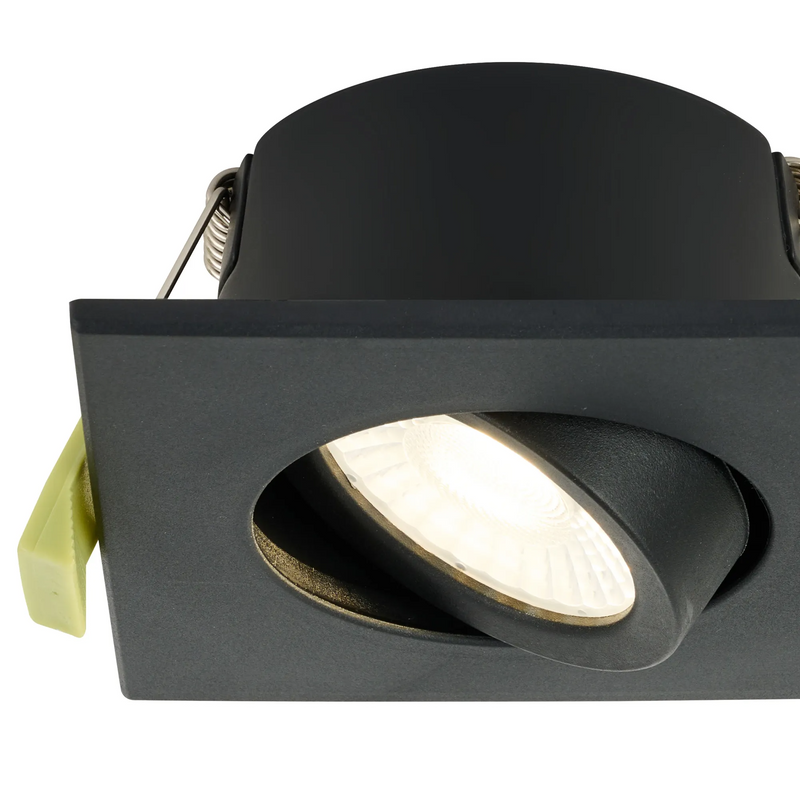 Load image into Gallery viewer, C-Lighting Molly 4/6/8W, Triac Dimmable 4CCT LED Fire Rated Downlight, Black Square Tilt - 72990
