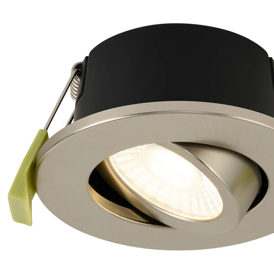 C-Lighting Molly 4/6/8W, Triac Dimmable 4CCT LED Fire Rated Downlight, Satin Nickel Round Adjustable - 72982
