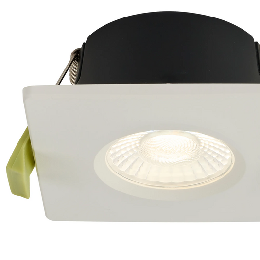 C-Lighting Molly 4/6/8W, Triac Dimmable 4CCT LED Fire Rated Downlight, White Square Fixed - 72988