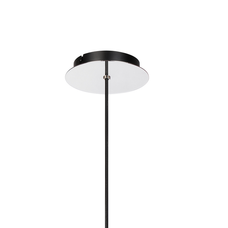 Load image into Gallery viewer, C-Lighting Bridge Single Pendant, 1 Light Adjustable E27, Polished Nickel/Black/Iridescent Fade Glass - 61028
