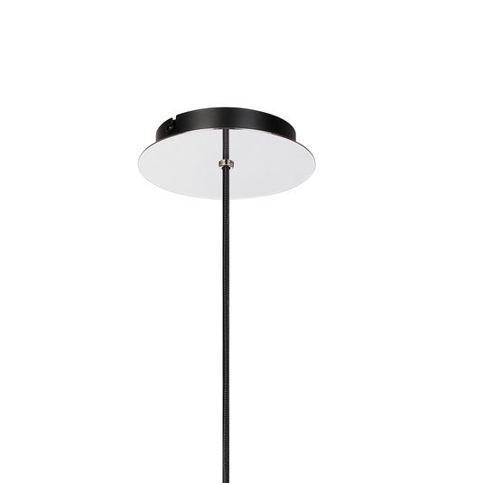 C-Lighting Bridge Single Pendant, 1 Light Adjustable E27, Polished Nickel/Black/Iridescent Fade Glass - 61028