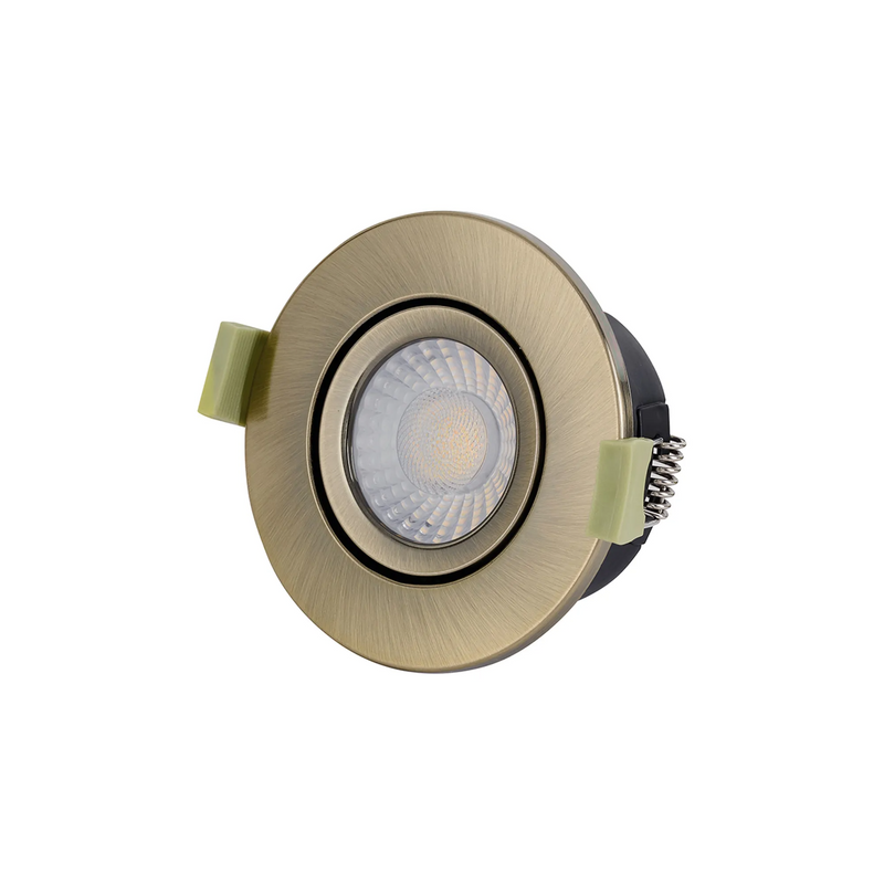 Load image into Gallery viewer, C-Lighting Molly 4/6/8W, Triac Dimmable 4CCT LED Fire Rated Downlight, Antique Brass Round Adjustable - 72979
