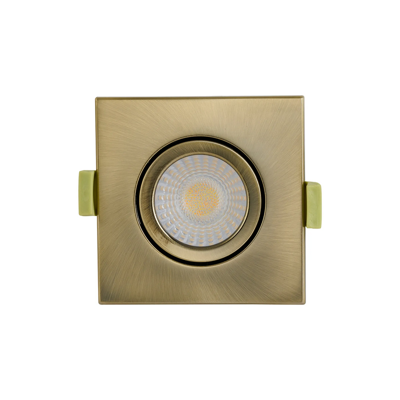 Load image into Gallery viewer, C-Lighting Molly 4/6/8W, Triac Dimmable 4CCT LED Fire Rated Downlight, Antique Brass Square Tilt - 72989
