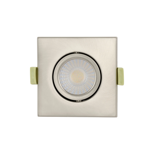 C-Lighting Molly 4/6/8W, Triac Dimmable 4CCT LED Fire Rated Downlight, Satin Nickel Square Tilt - 72992